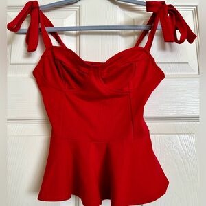 Urban Outfitters NWT red peplum top size small.